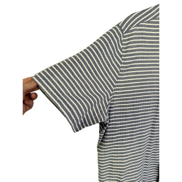 Southern tide striped blue and white button down shirt nautical lightweight XL - Picture 3 of 4